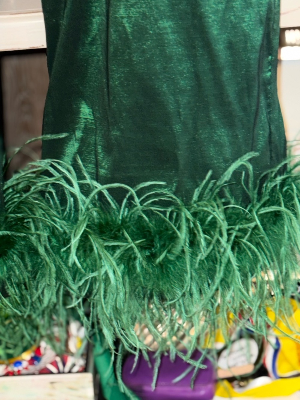 Preston & York sz 10 green Trudie feather stretch taffeta pants - Picture 5 of 7